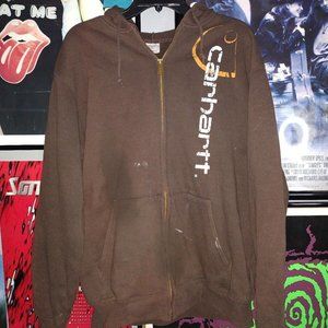 Have one to sell? Sell now Vintage Y2k Carhartt Brown Zip Up Hoodie Large